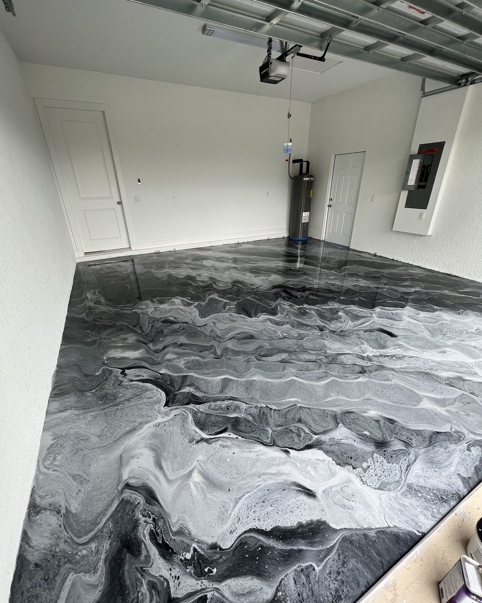 Black wave metallic epoxy