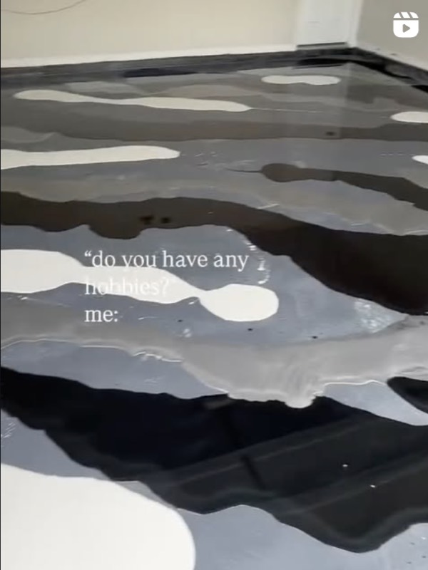 Custom metallic epoxy design - Epoxy Creations Instagram