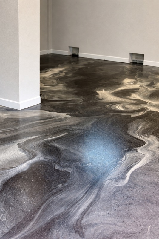 Metallic epoxy flooring