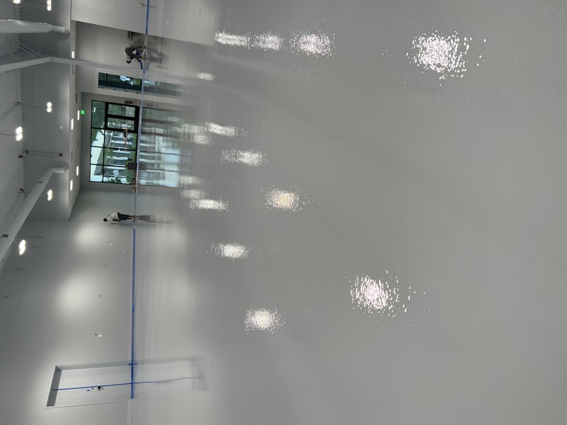 Solid color epoxy garage floor coating in Central Florida